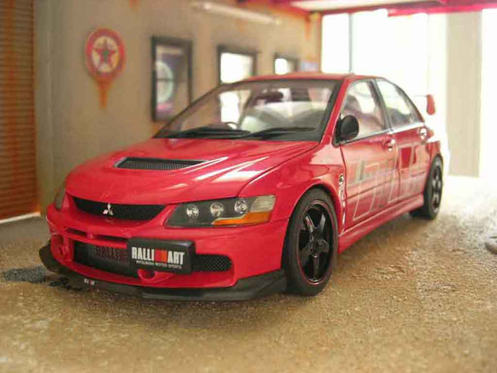 Mitsubishi Lancer Evolution IX rallye art red 1/18 Autoart