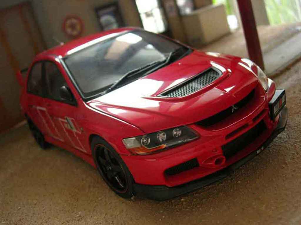 Mitsubishi Lancer Evolution IX 1/18 Autoart Evolution IX rallye art red diecast model cars