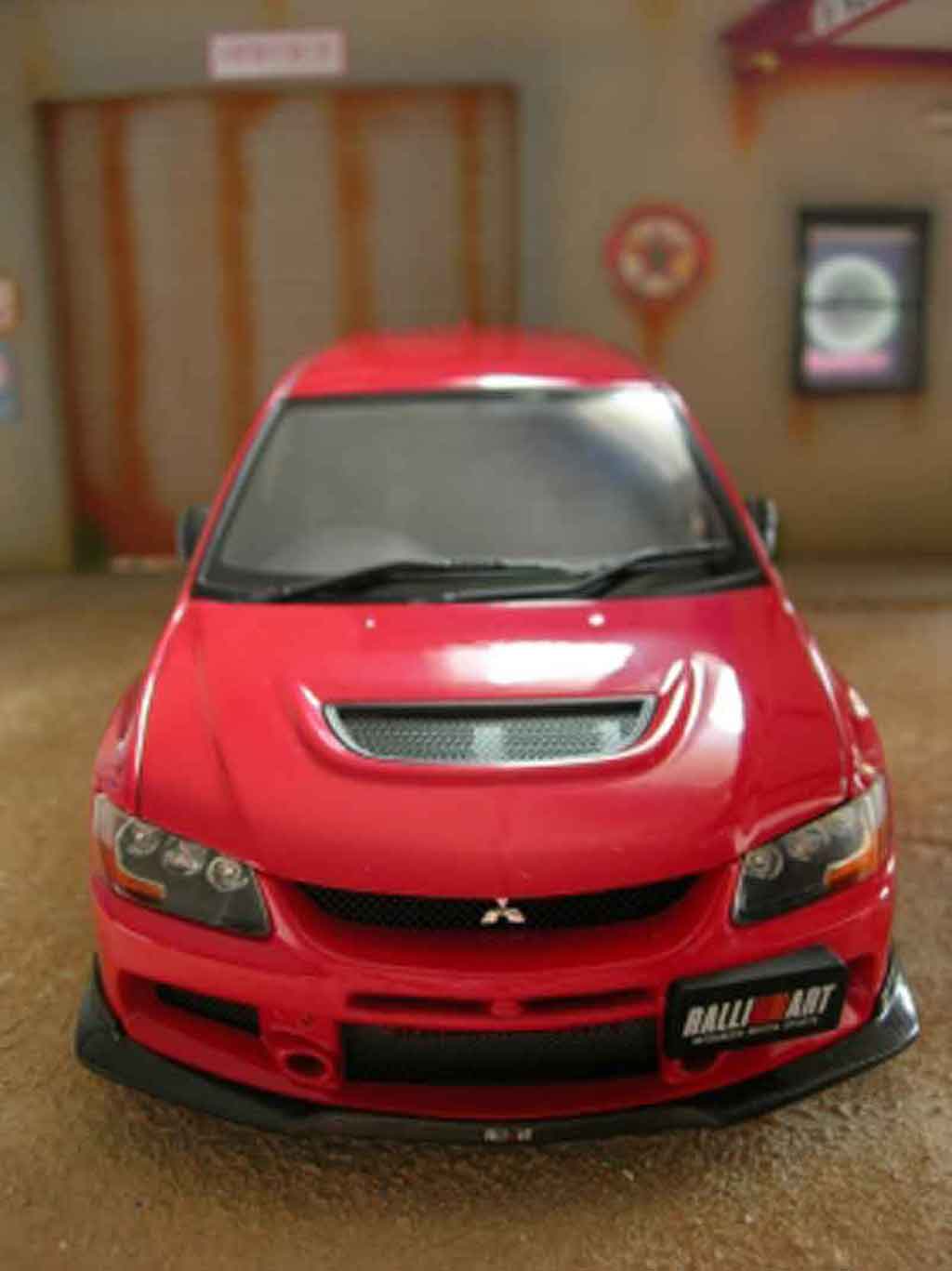 Mitsubishi Lancer Evolution IX rallye art red 1/18 Autoart