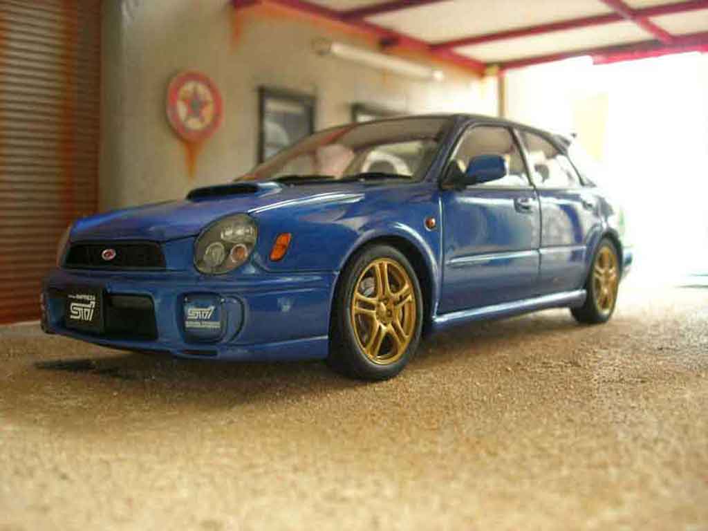 Subaru Impreza STI blue 1/18 Autoart