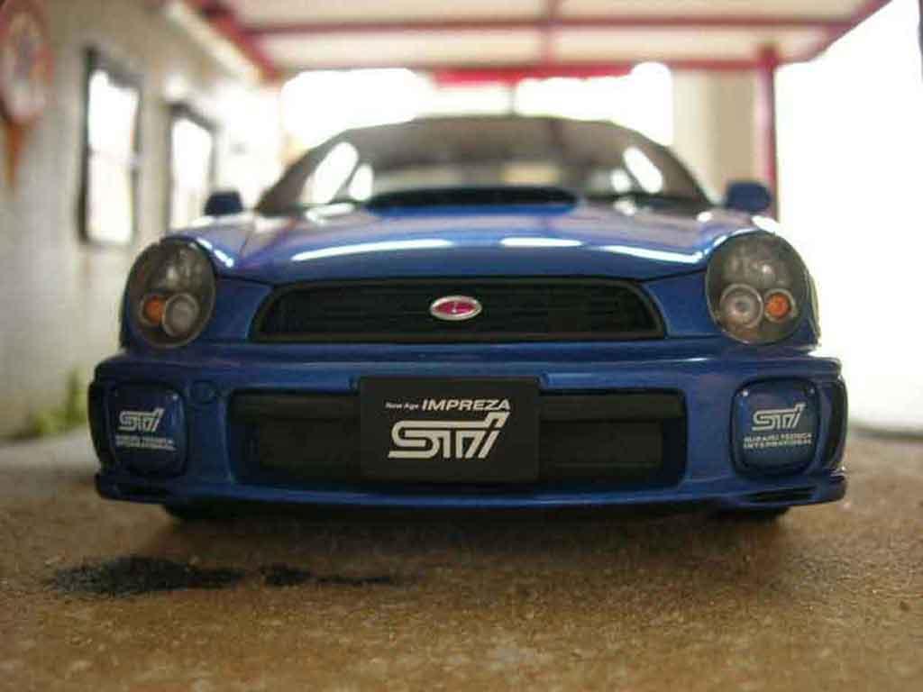 Subaru Impreza STI blue 1/18 Autoart
