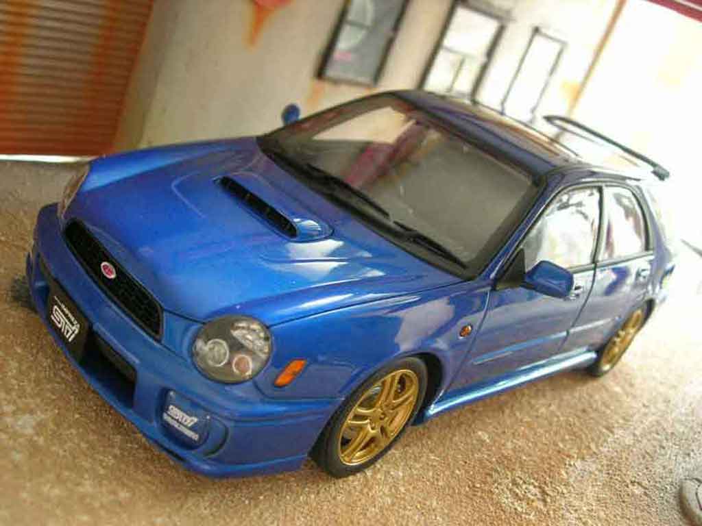 Subaru Impreza STI blue 1/18 Autoart