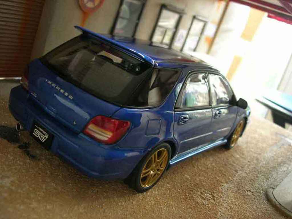 Subaru Impreza STI blue 1/18 Autoart