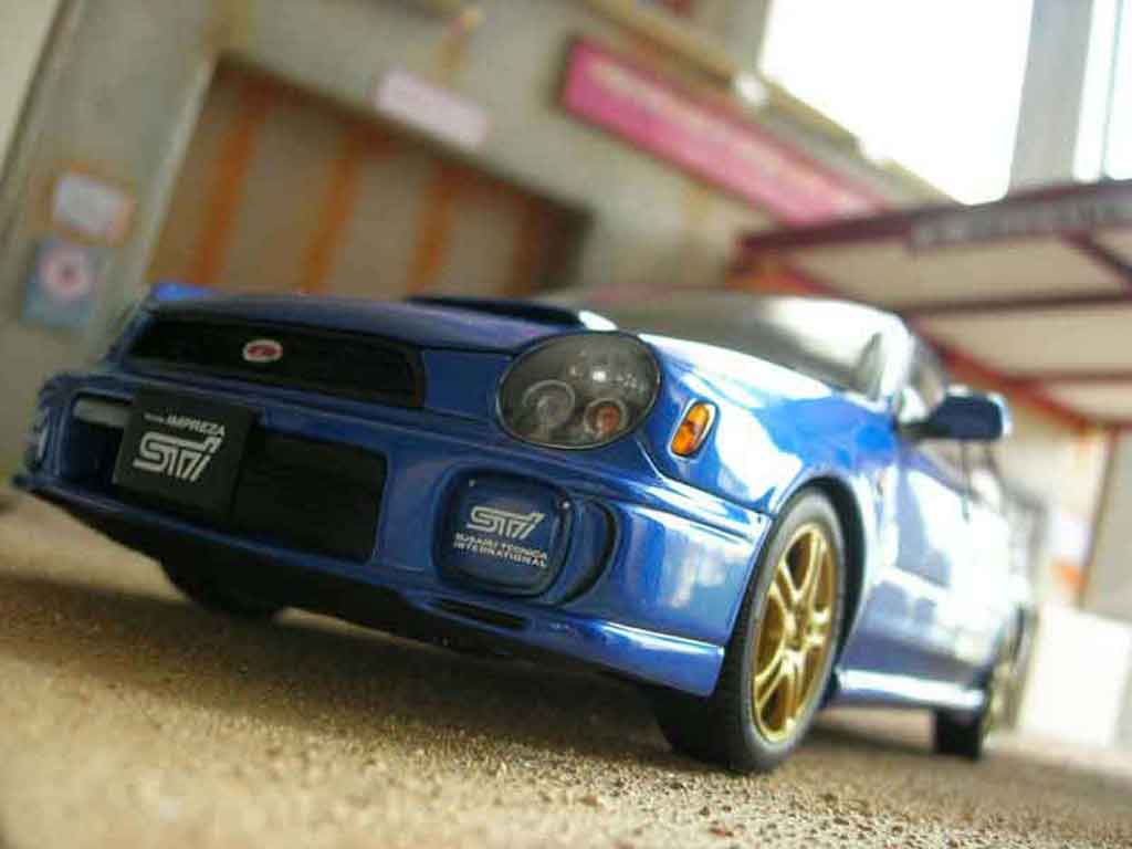 Subaru Impreza WRX Wagon 1/18 Autoart WRX Wagon sti blue diecast model cars