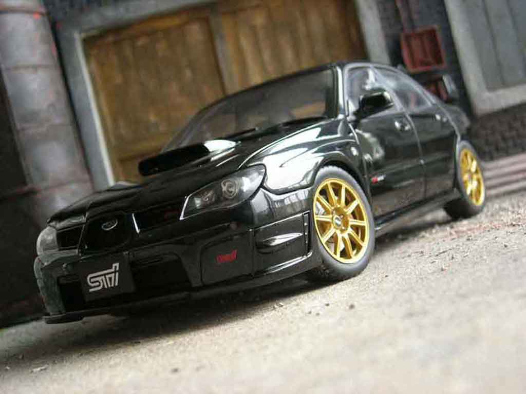 Subaru Impreza WRX 1/18 Autoart STI WRX 2006 black diecast model cars