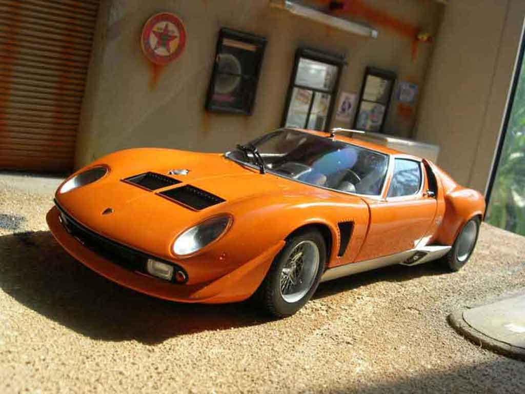 Lamborghini Miura P400 1/18 Kyosho P400 jota svr orange diecast model cars