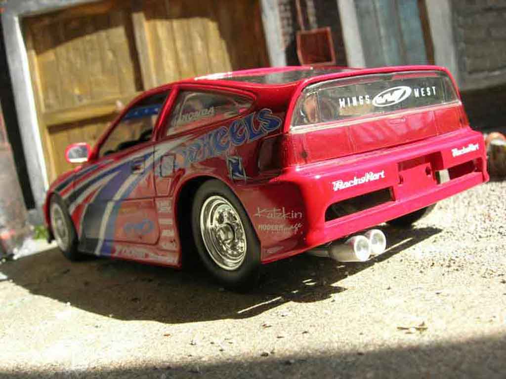Honda CRX Base drag race red 1/18 Hot Wheels
