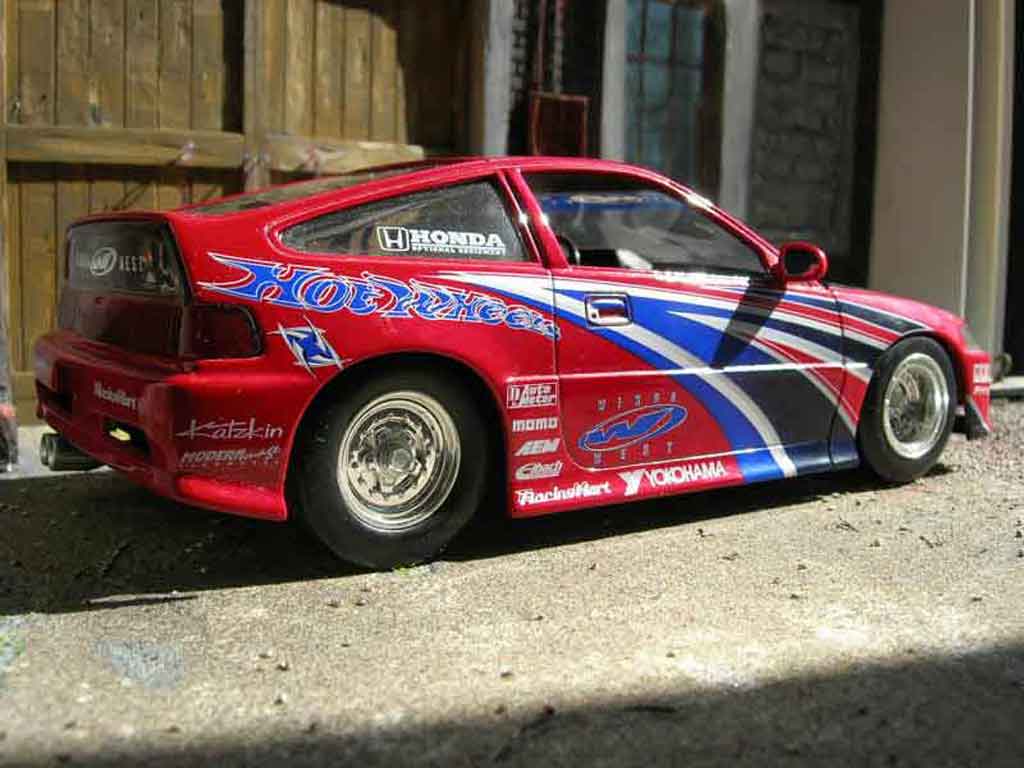Honda CRX Base drag race red 1/18 Hot Wheels