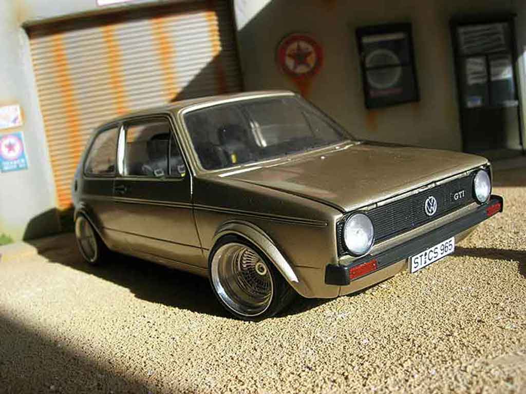 Volkswagen Golf 1 GTI 1/18 Solido 1 GTI german look swap moteur audi tt jantes bords larges diecast model cars