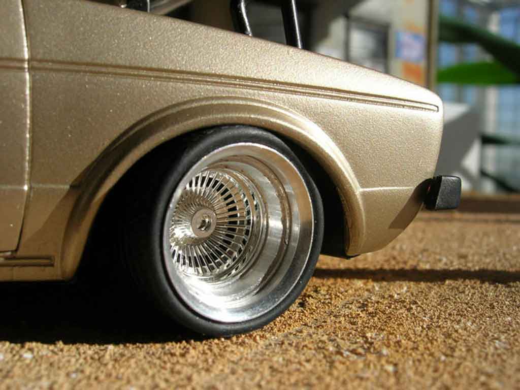 Volkswagen Golf GTI 1 german look swap moteur audi tt jantes bords larges 1/18 Solido