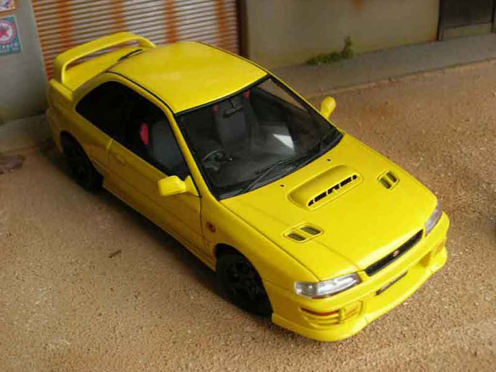 Subaru Impreza Type R gt turbo sti yellow 1/18 Autoart