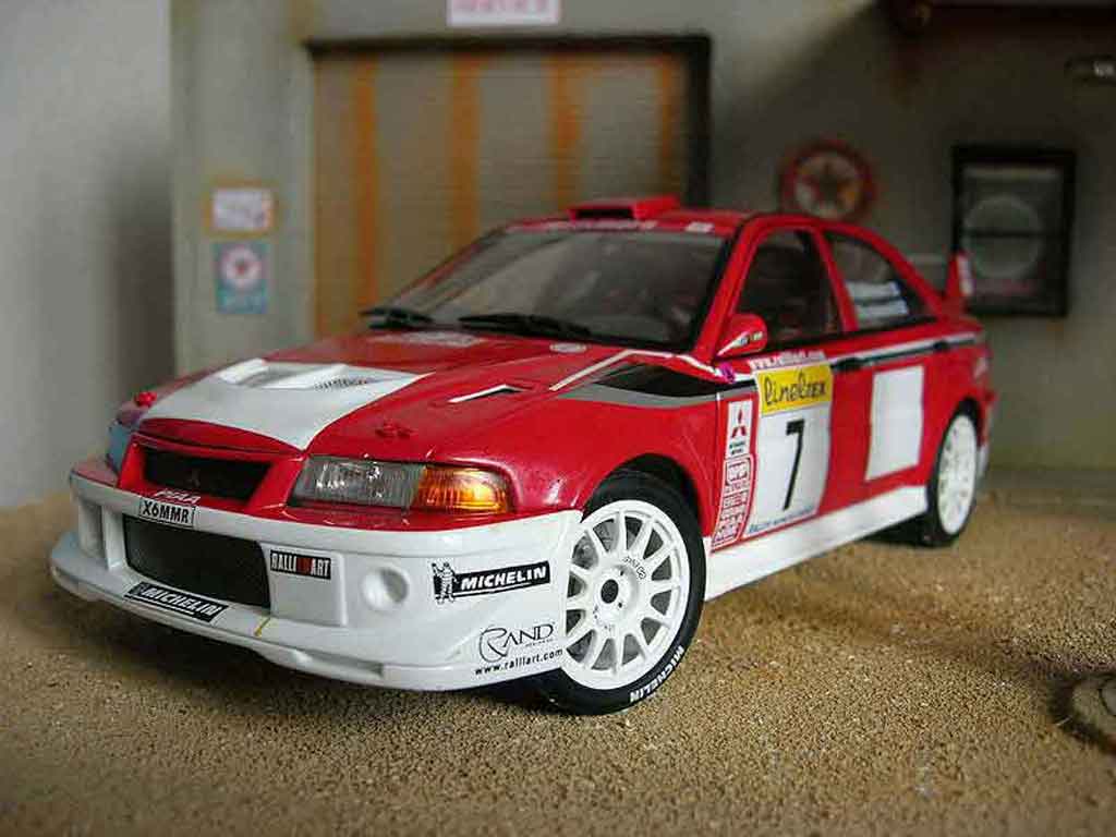 Mitsubishi Lancer Evolution VI 1/18 Autoart Evolution VI WRC 2001 Makinen Monte Carlo red diecast model cars