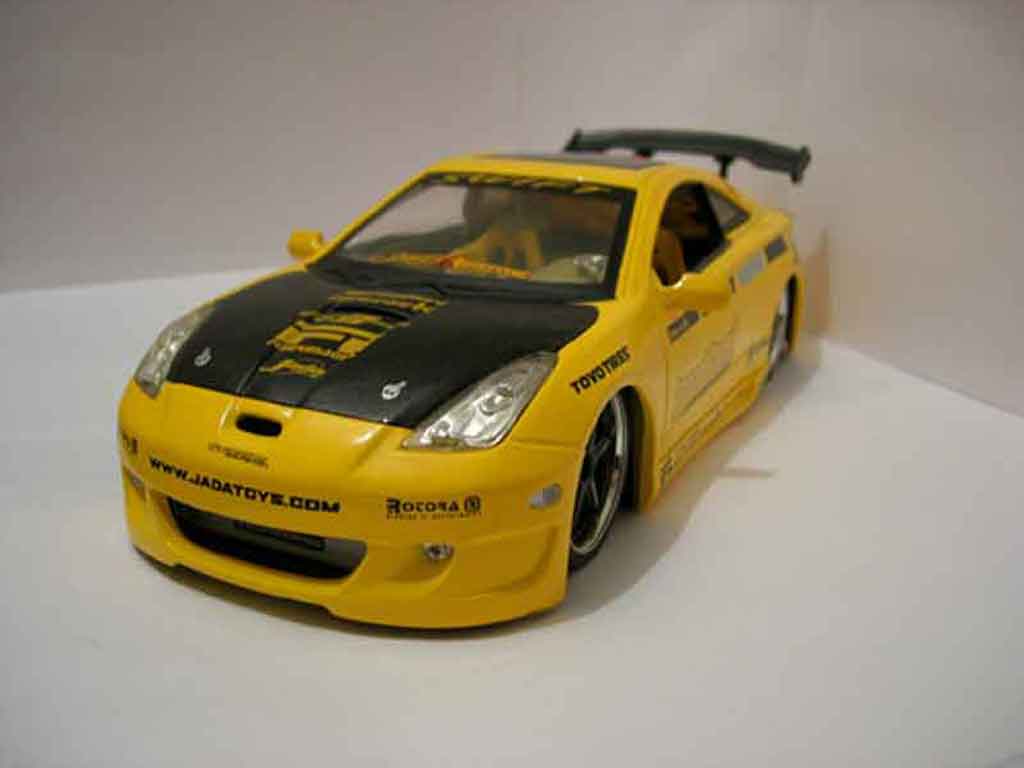 Toyota Celica Import 1/18 Jada Toys Import racer yellow diecast model cars