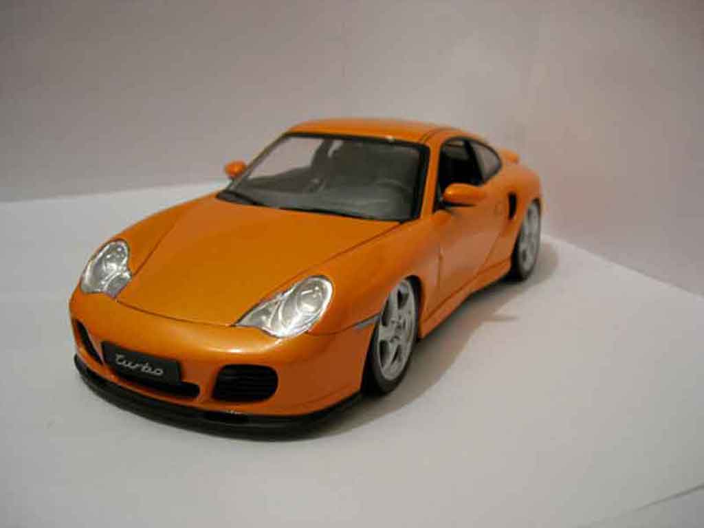 Porsche 996 Turbo 1/18 Hotworks Turbo orange diecast model cars