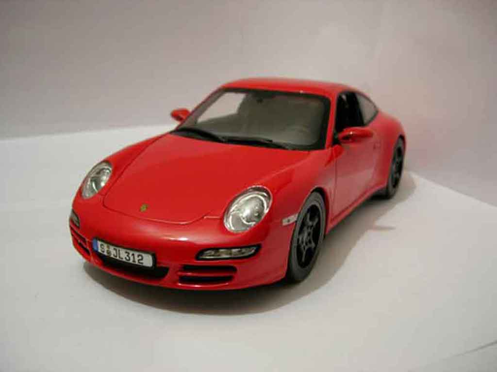 Porsche 997 4S 1/18 Norev 4S red diecast model cars