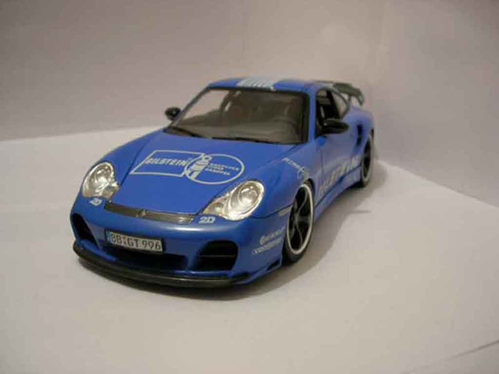 Porsche 996 Turbo 1/18 Hotworks Turbo techart blue diecast model cars