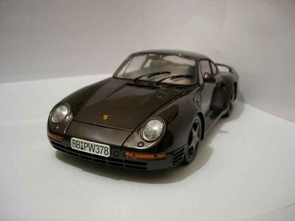 Porsche 959 1985 1/18 Motorbox 1985 brown diecast model cars