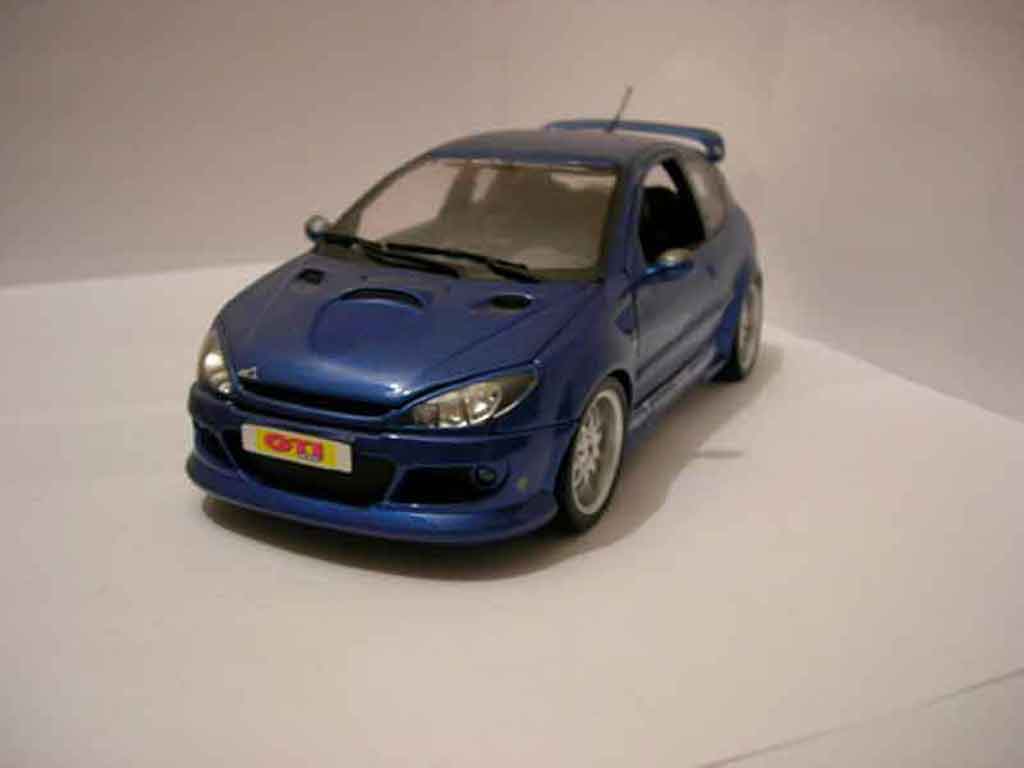 Peugeot 206 RC 1/18 Norev RC Esquiss Auto blue diecast model cars