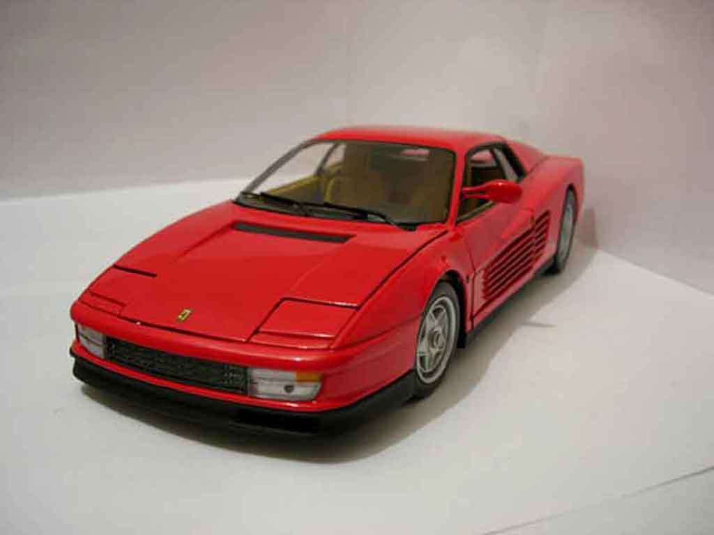 Ferrari Testarossa 1984 1/18 Hot Wheels Elite 1984 red diecast model cars