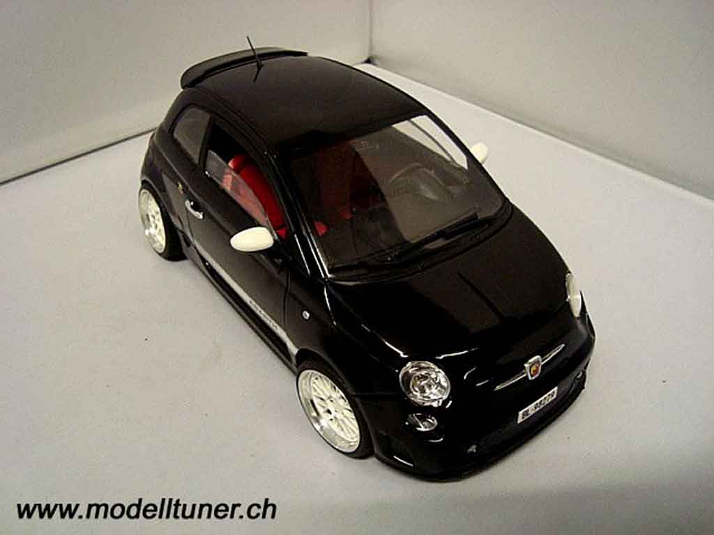 Fiat 500 Abarth black 2007 1/18 Mondo Motors