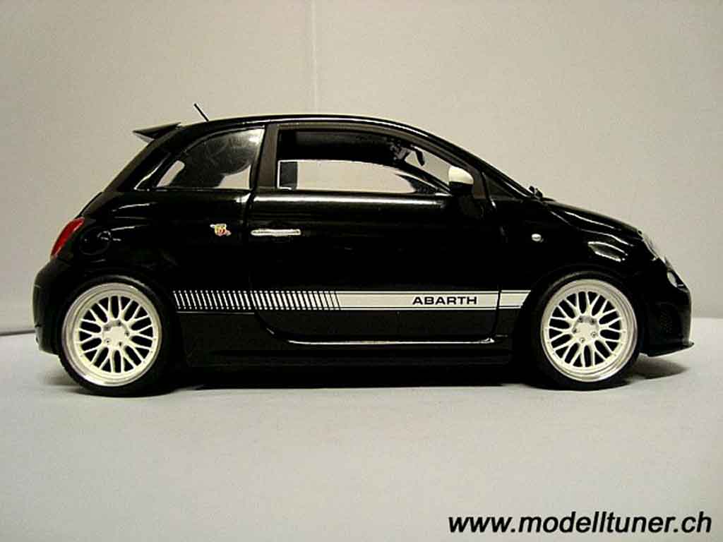 Fiat 500 Abarth black 2007 1/18 Mondo Motors