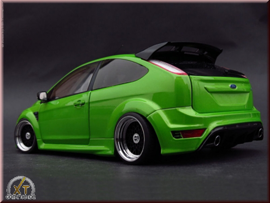 Ford Focus RS 1/18 Minichamps RS grun 2010 jantes BBS 18 pouces diecast model cars