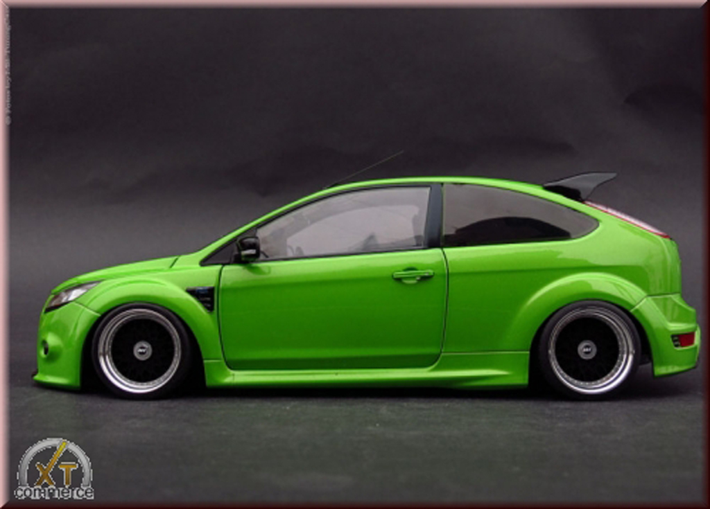 Ford Focus RS green 2010 jantes BBS 18 pouces 1/18 Minichamps