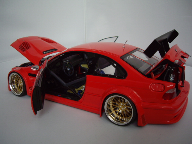 Bmw M3 coupe GTR E46 red jantes bbs 19 pouces 1/18 Minichamps