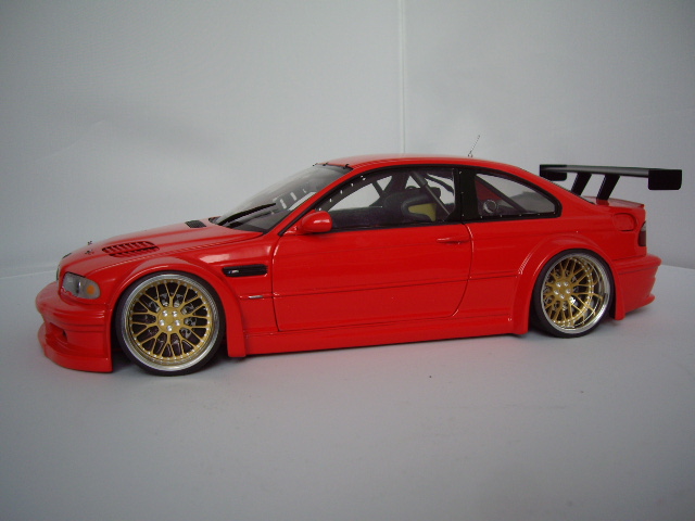 Bmw M3 coupe GTR E46 red jantes bbs 19 pouces 1/18 Minichamps