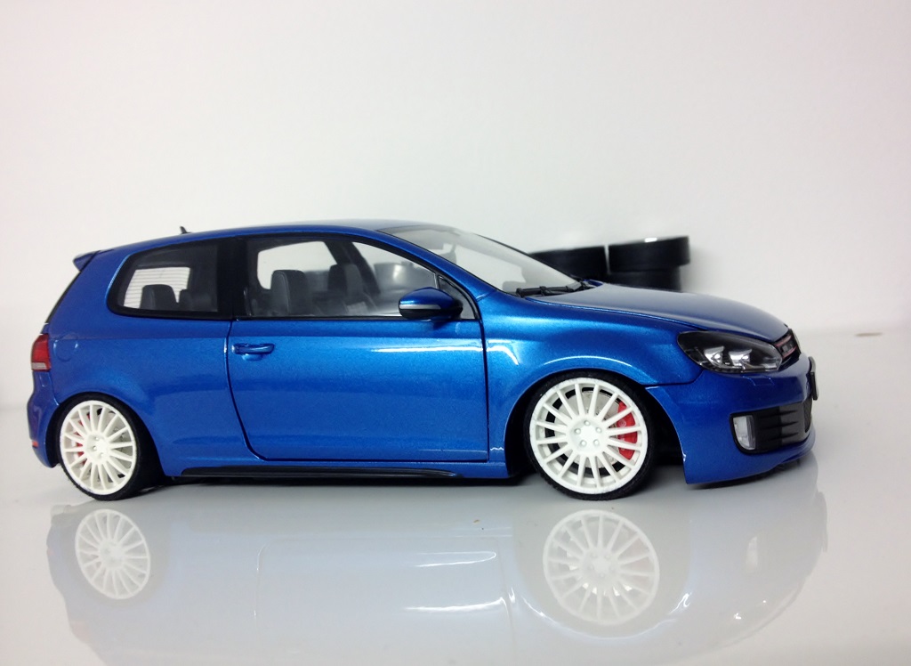 Volkswagen Golf VI GTI 1/18 Norev VI GTI blue jantes OZ racing diecast model cars