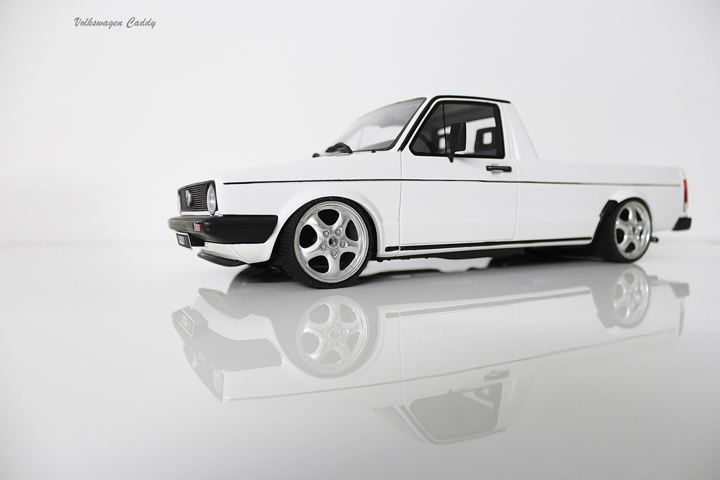 Volkswagen Caddy 1/18 Ottomobile white jantes porsche 17 pouces diecast model cars