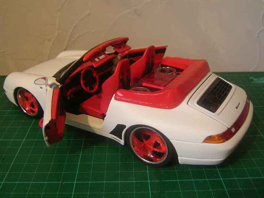 Porsche 911 Cabriolet Convertible Carrera tuning 1/18 Burago