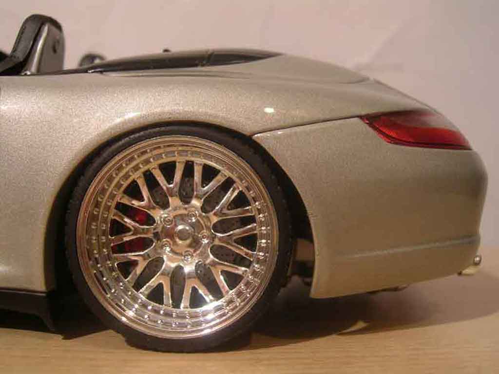 Porsche 911 Cabriolet Convertible S grey jantes bbs 1/18 Norev