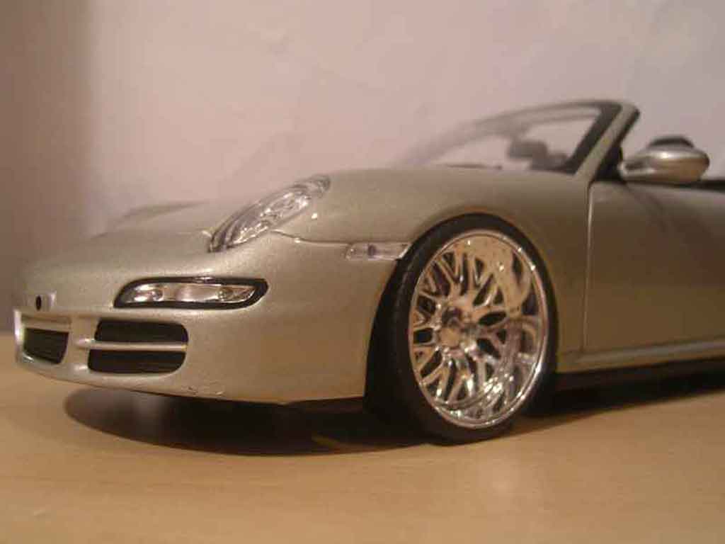 Porsche 911 Cabriolet Convertible S grey jantes bbs 1/18 Norev
