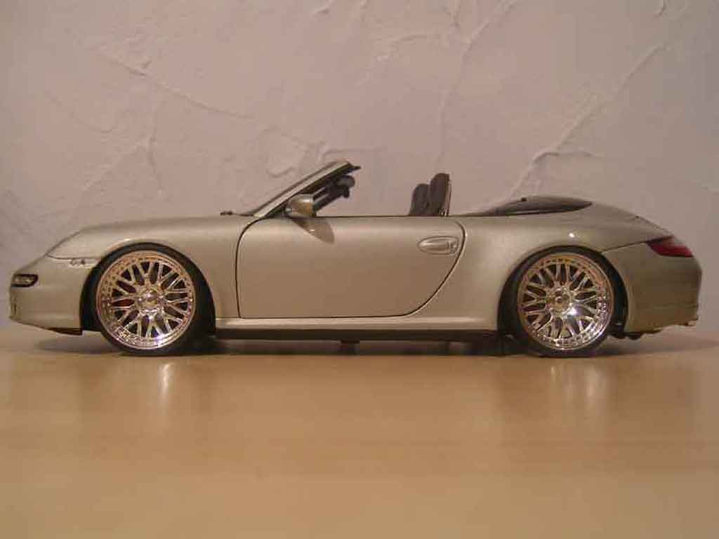 Porsche 911 Cabriolet Convertible S grey jantes bbs 1/18 Norev
