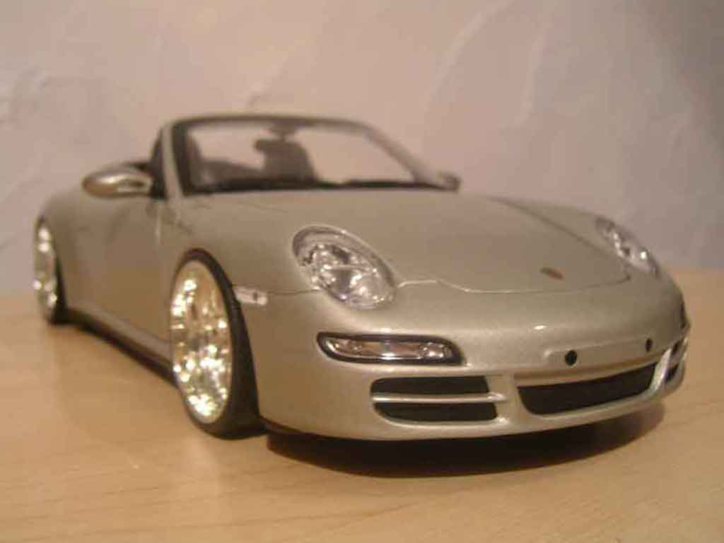 Porsche 997 Cabriolet 1/18 Norev Convertible S grey jantes bbs diecast model cars