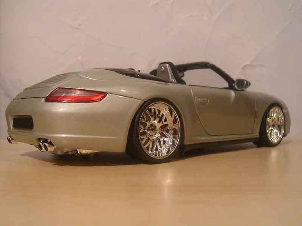 Porsche 911 Cabriolet Convertible S grey jantes bbs 1/18 Norev