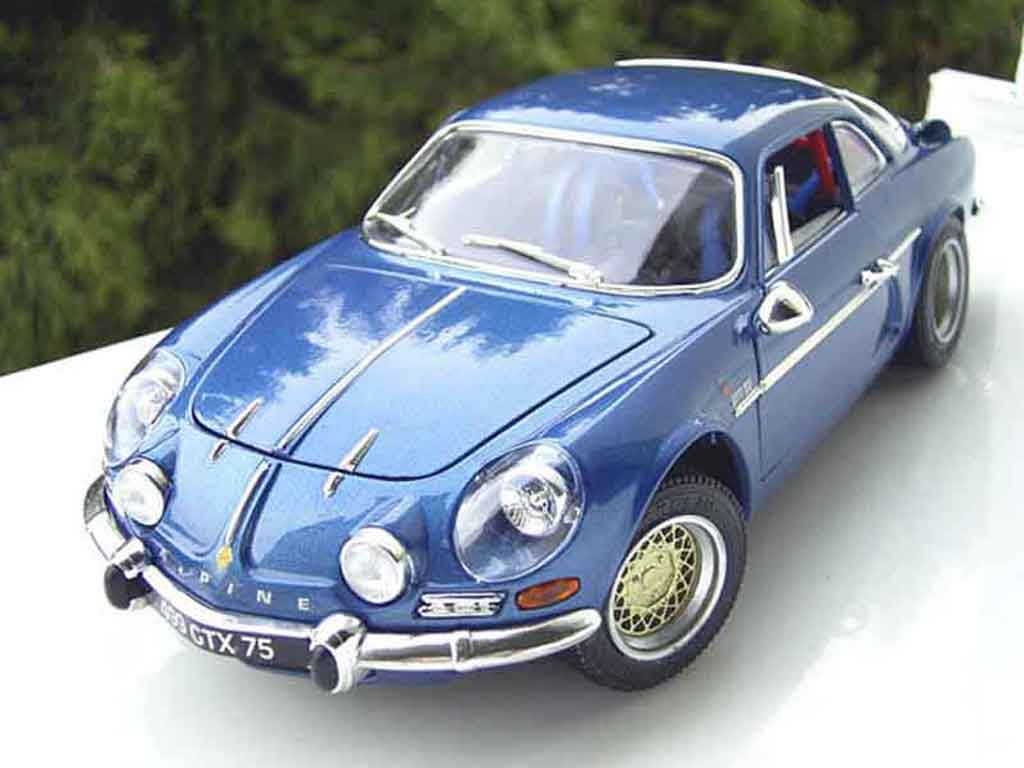Alpine A110 1/18 Burago blue jantes bbs diecast model cars