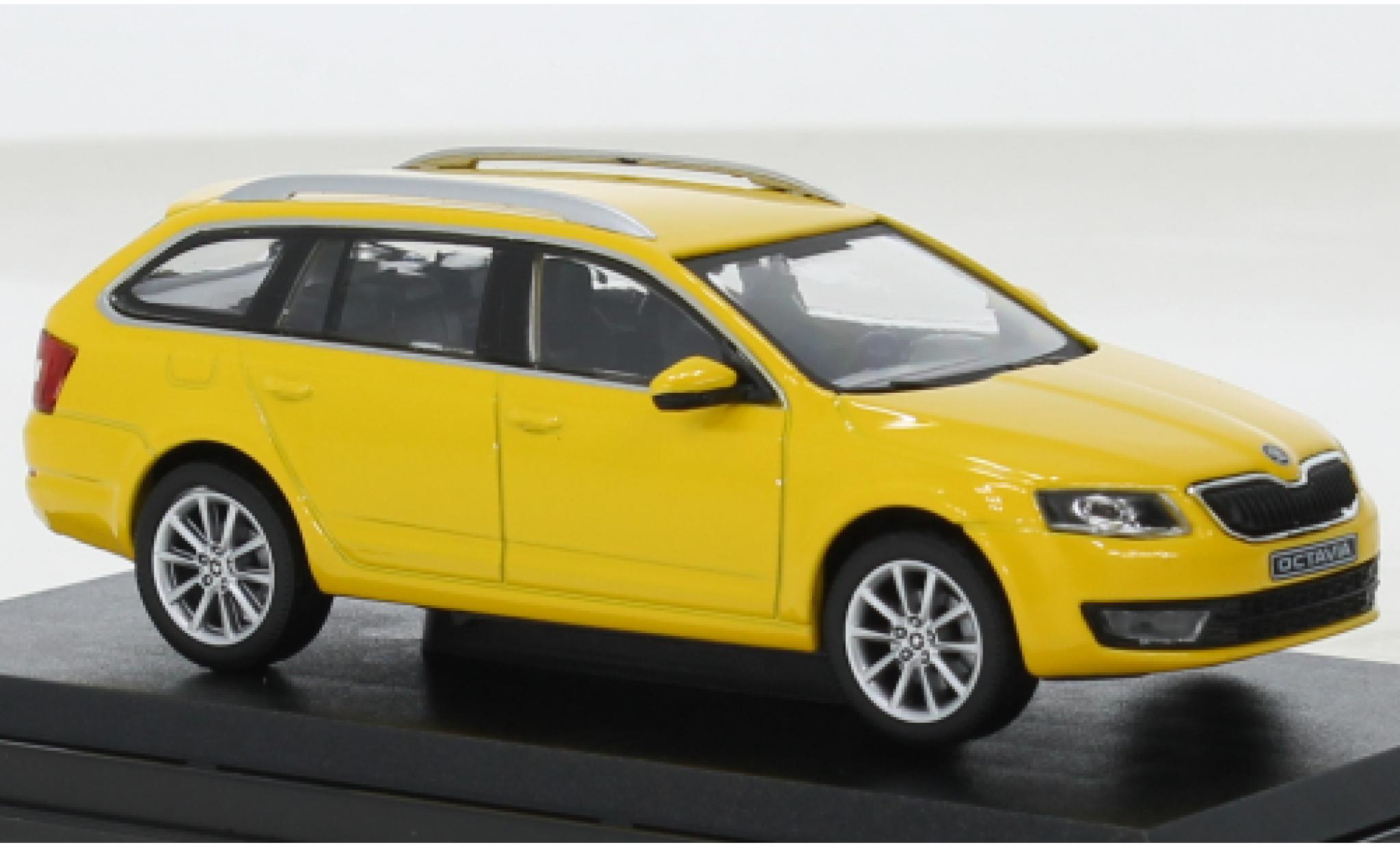 Skoda Octavia 1/43 Abrex III combi yellow 2013 diecast model cars