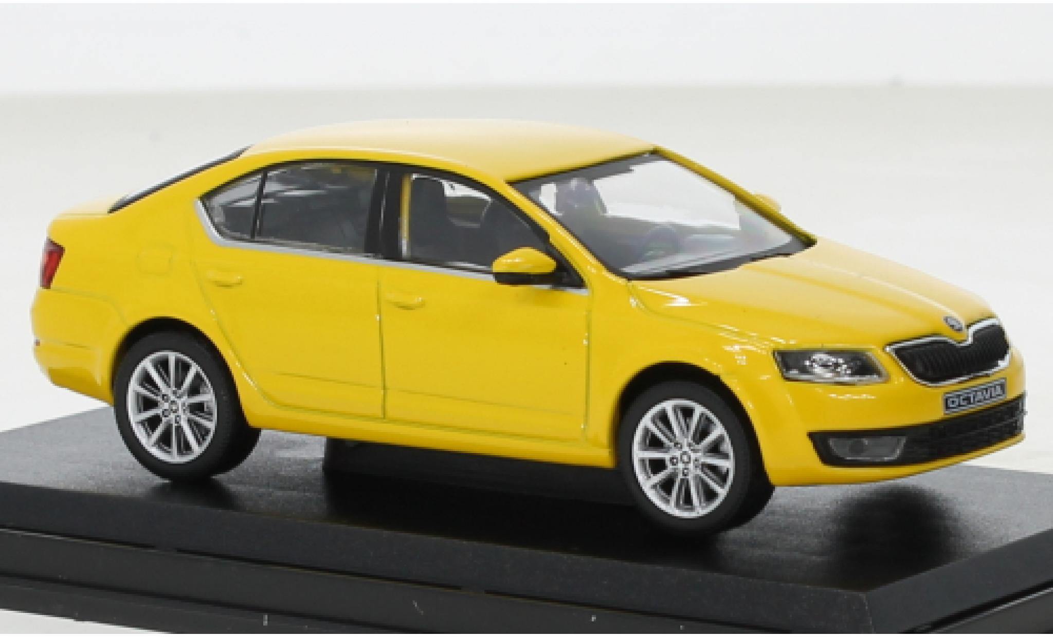 Skoda Octavia 1/43 Abrex III yellow Taxi 2012 diecast model cars