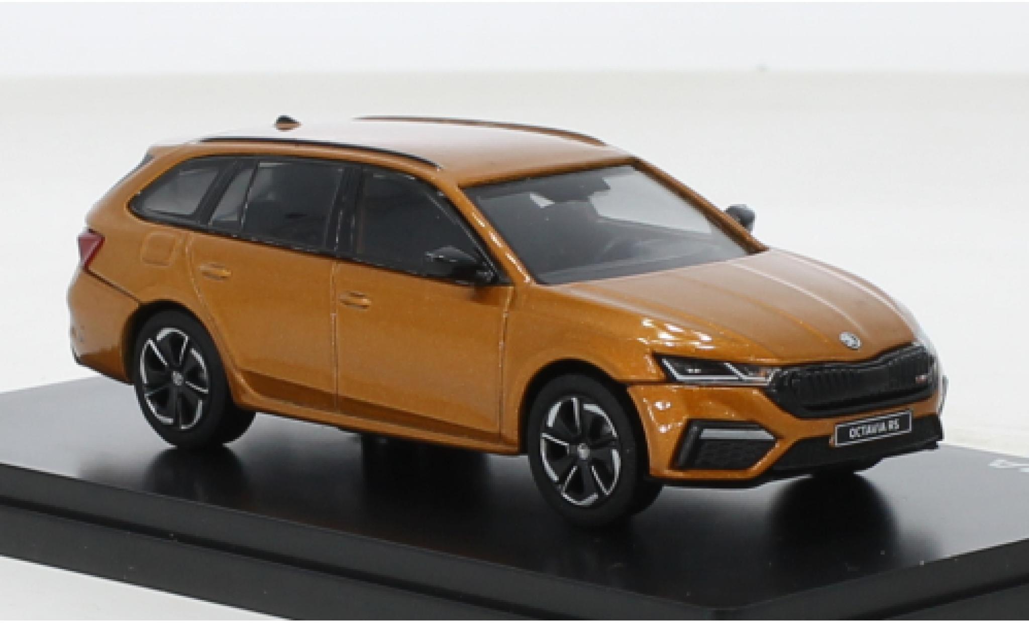 Skoda Octavia 1/43 Abrex IV Combi RS metallise orange 2020 diecast model cars