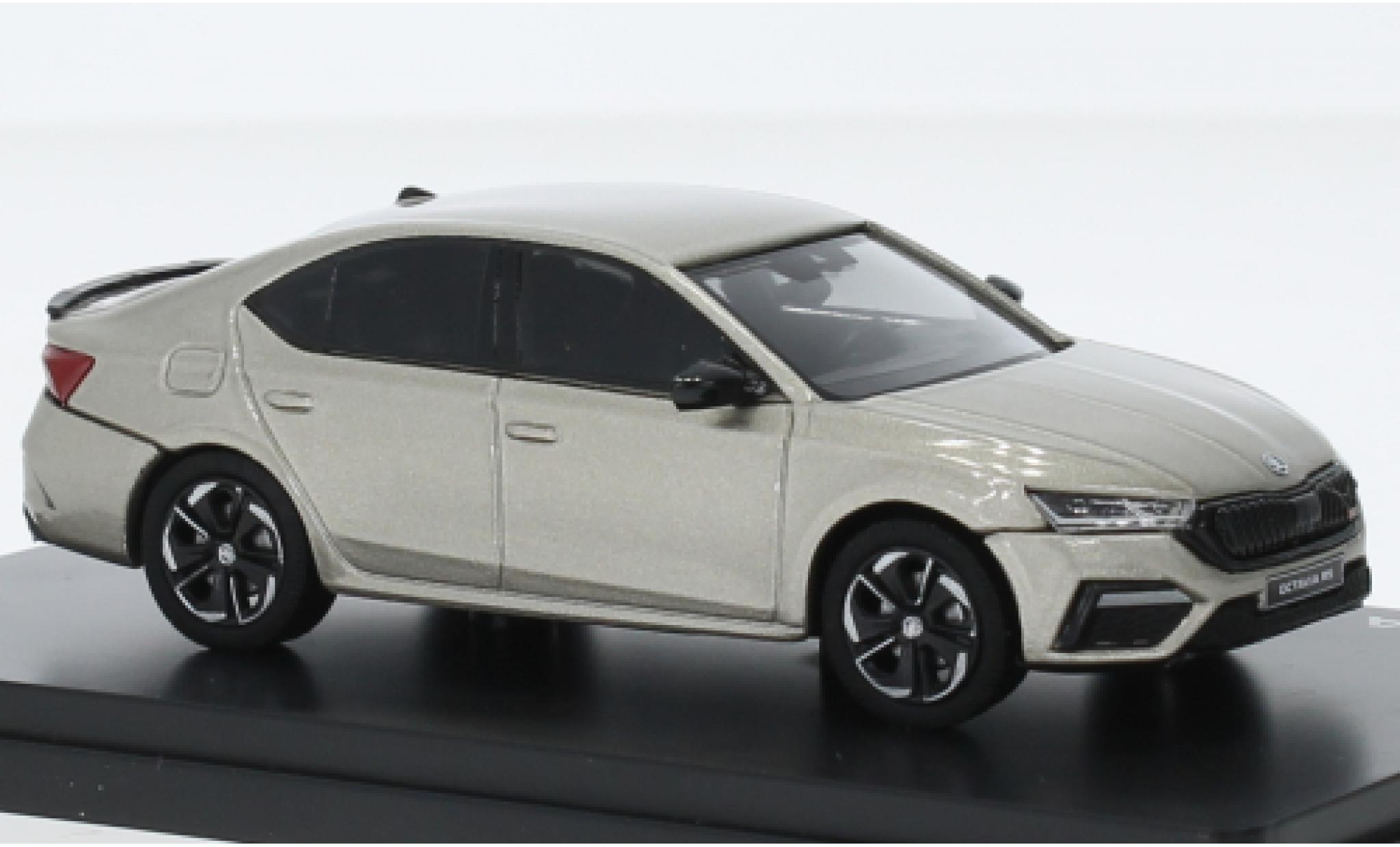 Skoda Octavia 1/43 Abrex IV RS metallise beige clair 2020 diecast model cars