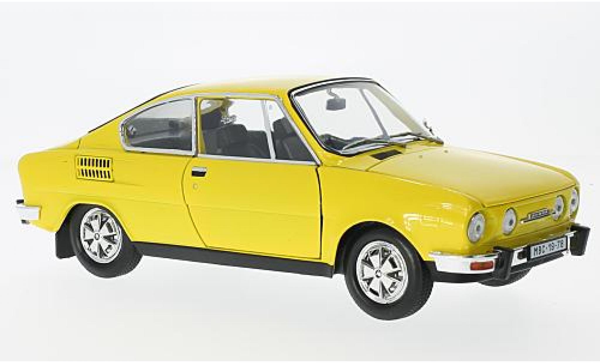 Skoda 110 1/18 Abrex R Coupe yellow 1980 diecast model cars