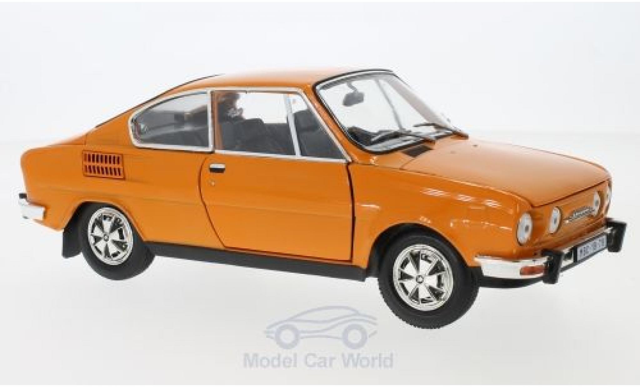 Skoda 110 1/18 Abrex R Coupe orange 1980 diecast model cars