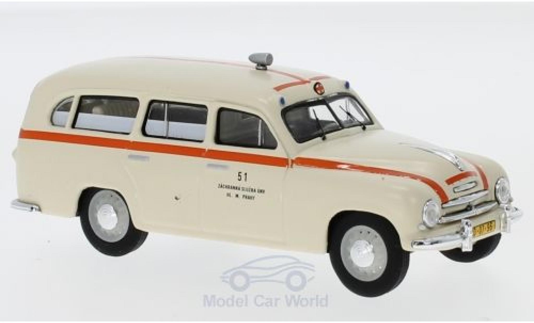 Skoda 120 1/43 Abrex 1 1956 Rettungswagen diecast model cars