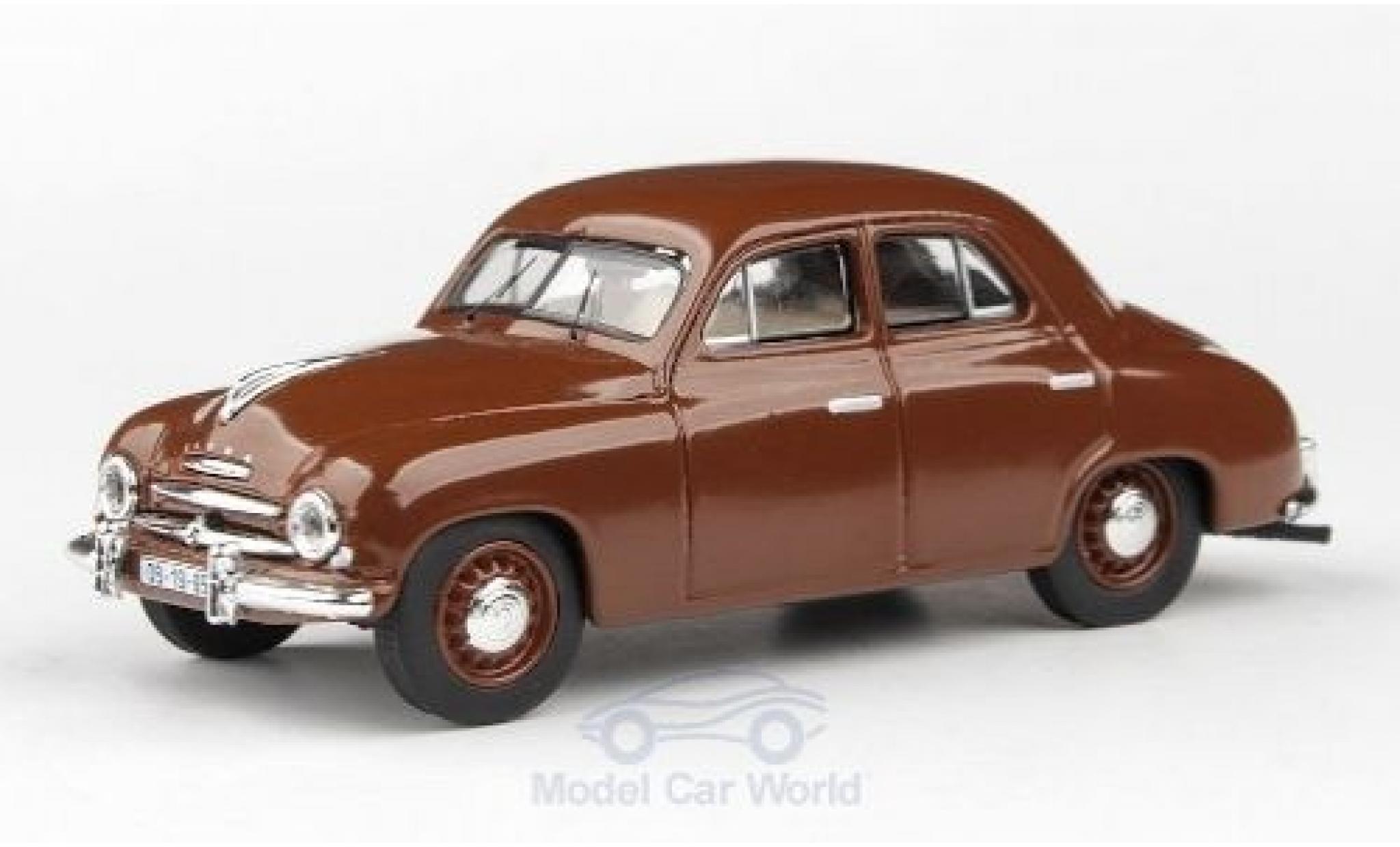Skoda 120 1/43 Abrex 1 brown 1956 diecast model cars