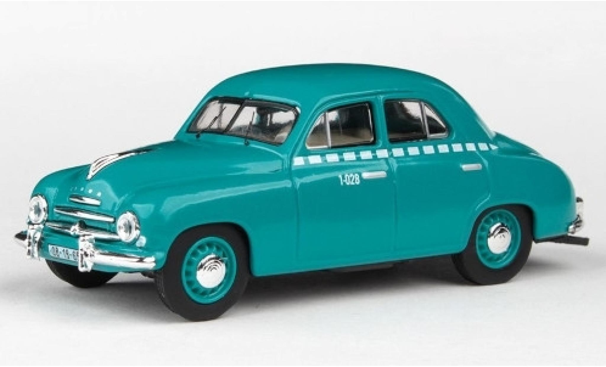 Skoda 120 1/43 Abrex 1 t&uuml;rkis Taxi 1956 diecast model cars