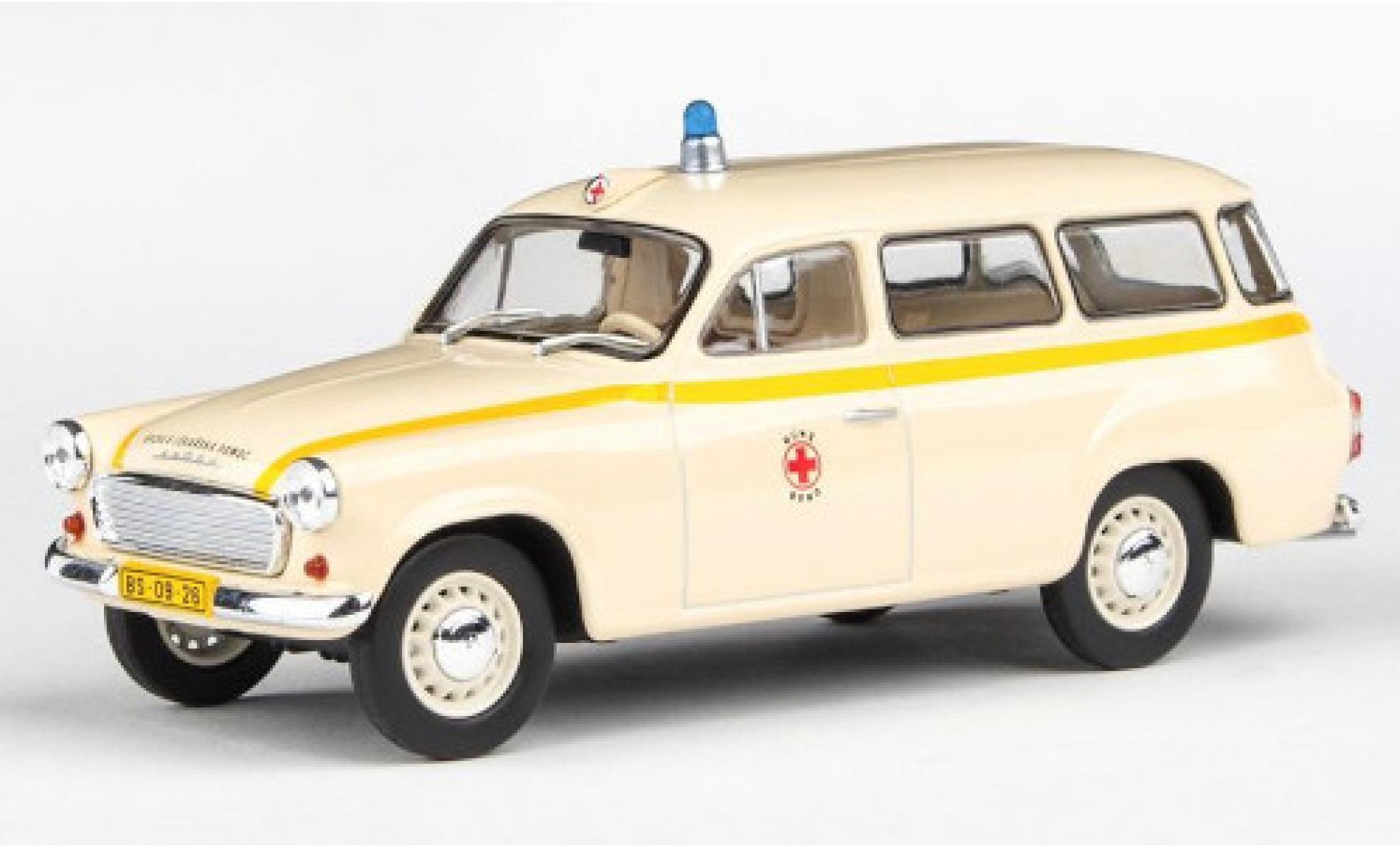 Skoda 120 1/43 Abrex 2 Ambulance Sanitka Zachranna Sluzba Praha (CZ) 1964 diecast model cars