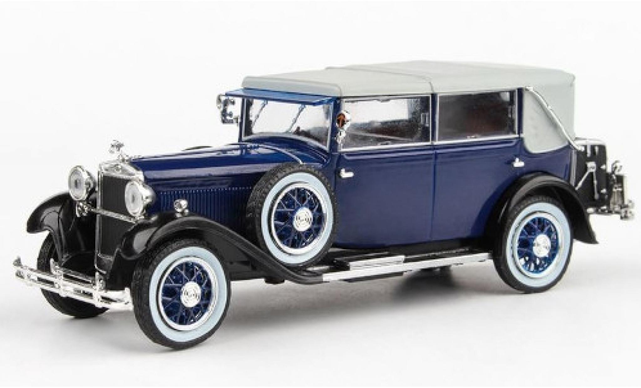 Skoda 860 1/43 Abrex blue/black RHD 1932 ferm&eacute; Verdeck diecast model cars