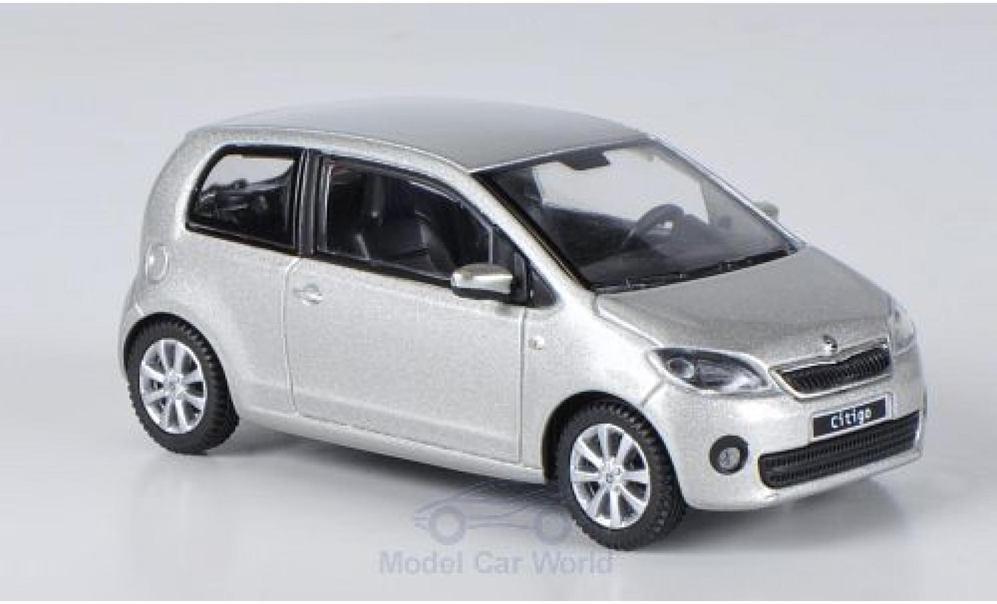Skoda Citigo 1/43 Abrex metallic grey 2012 3-T&uuml;rer diecast model cars